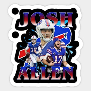 Josh Allen Retro Collage Sticker